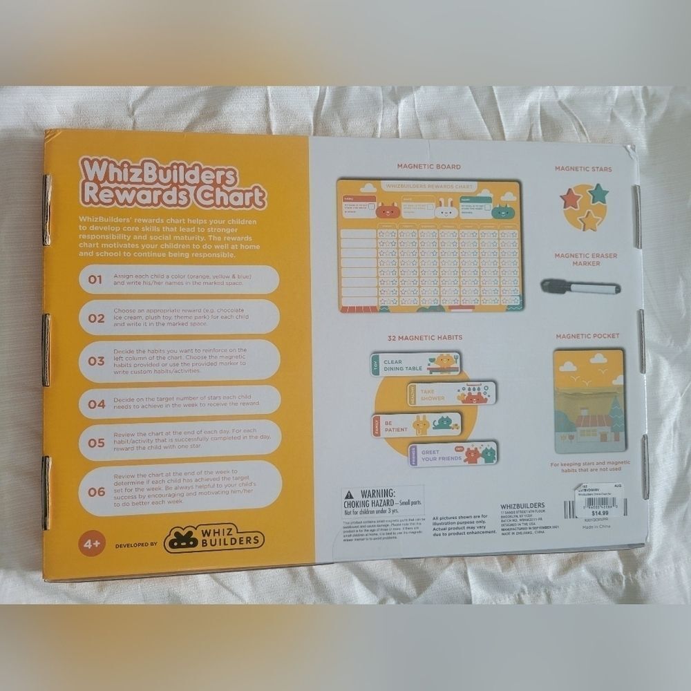 Magnetic Rewards Chart Kids - Reusable Teachers NWT Back to school - Picture 2 of 4